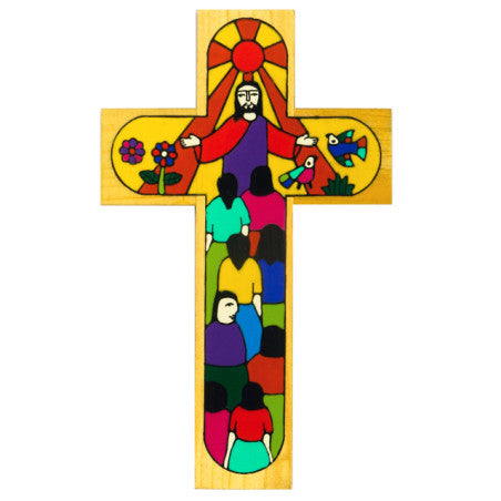 Mini Wooden Christ of all Nations Cross