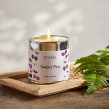 Load image into Gallery viewer, Sweet Pea Nature&#39;s Garden Scented Tin Candle
