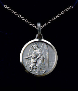 Silver Plated Guardian Angel Necklace
