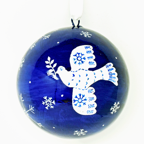 Fair to Trade Papier-mâché Bauble Dove