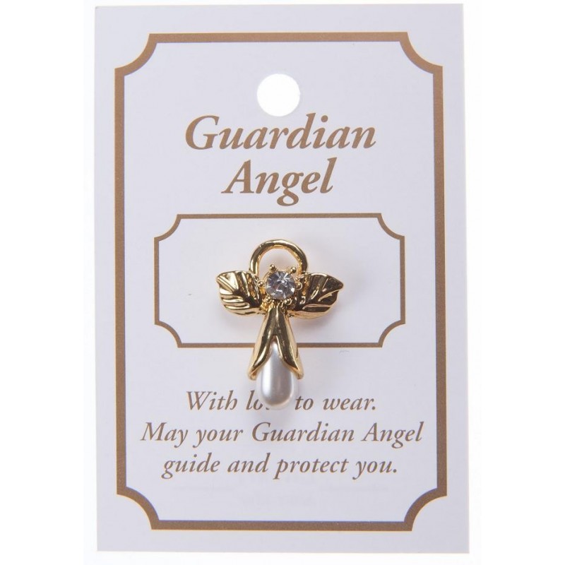 Cream Guardian Angel Brooch