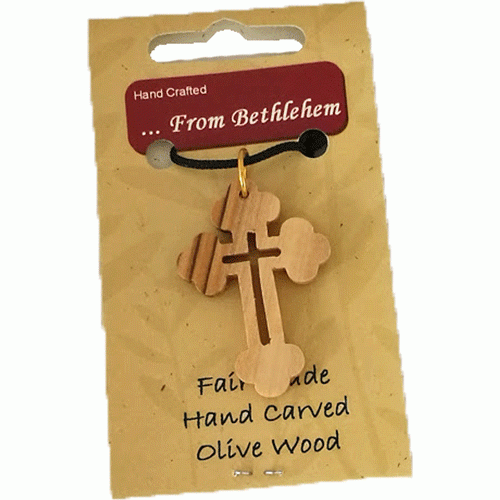 Olive Wood Pendant - Cross
