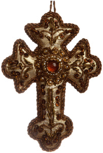 Bright Gold Tissue Cross with Gem