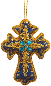 Navy and Gold Cross