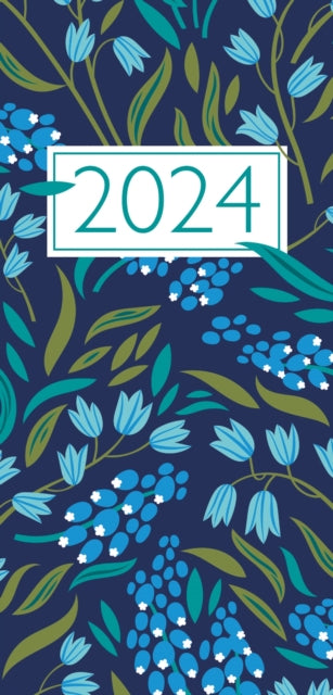 Church Pocket Book and Diary 2024 Navy Floral with Lectionary