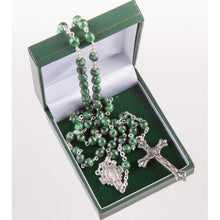 Load image into Gallery viewer, Green Glass Rosary Beads
