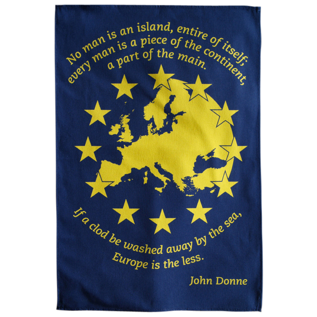 John Donne's Europe Tea Towel