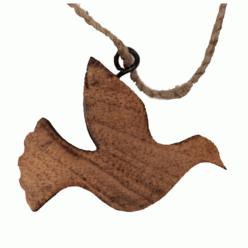 Mango Wood Dove Decoration