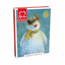 Load image into Gallery viewer, Midnight Snowfall Pack of 16 BHF Charity Christmas Cards
