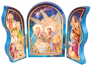 Wooden Nativity Triptych