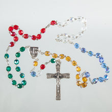 Load image into Gallery viewer, Glass Rainbow Missionary Rosary
