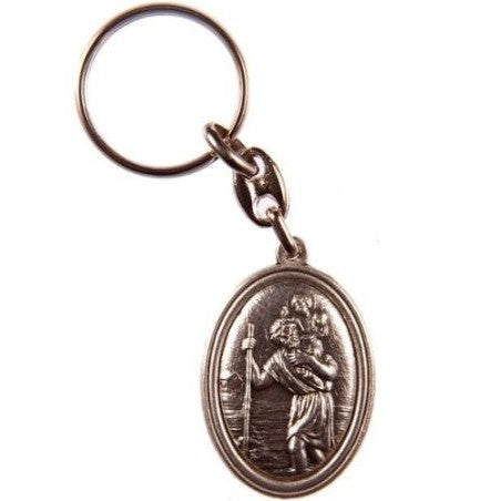 St Christopher Medal Keyring