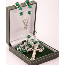 Load image into Gallery viewer, Green Glass &#39;Ladder&#39; Rosary Beads
